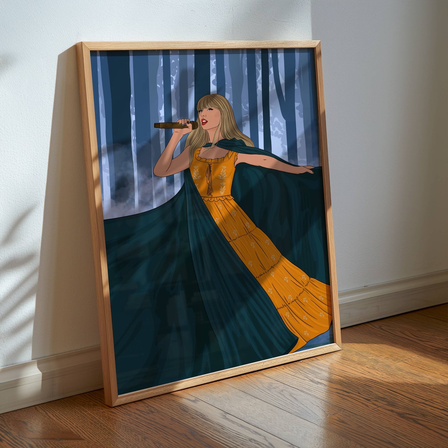 A3 Taylor Swift Evermore Eras Tour Illustrated Print
