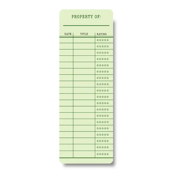Library Card - Uncoated To Write and Track Reading - Bookmark