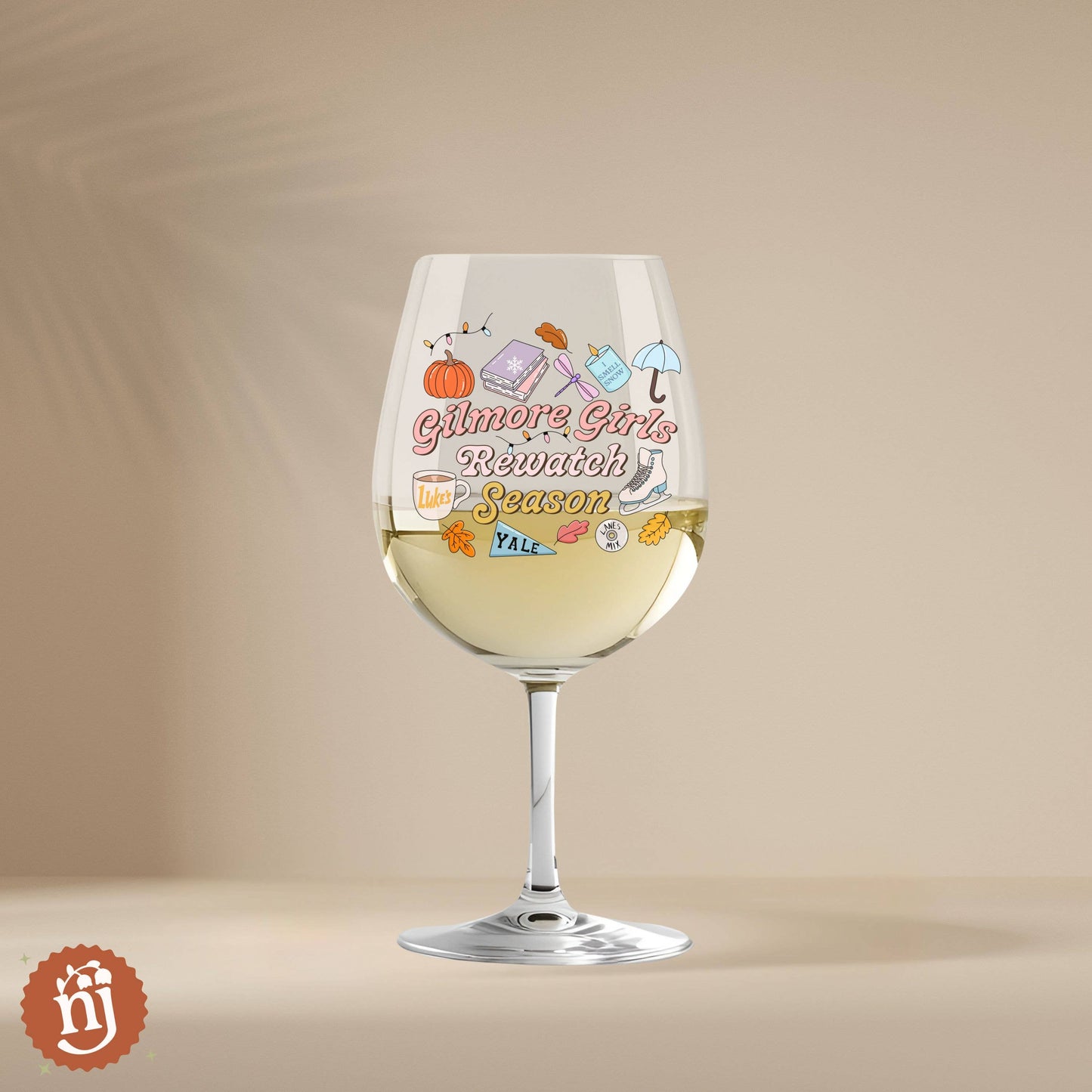 PREORDER - Gilmore Girls Rewatch Season Wine Glass
