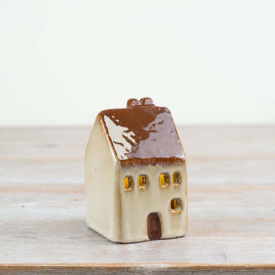 LED Brown Roof House - 10 Cm