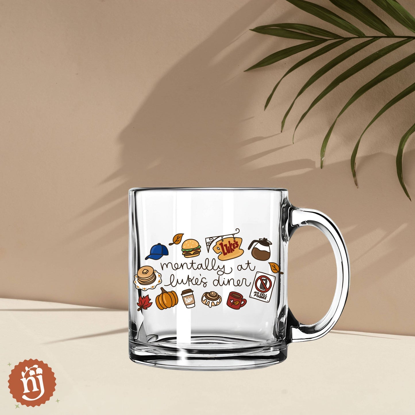 Gilmore Girls Mentally at Luke's Diner Glass Mug - 13oz