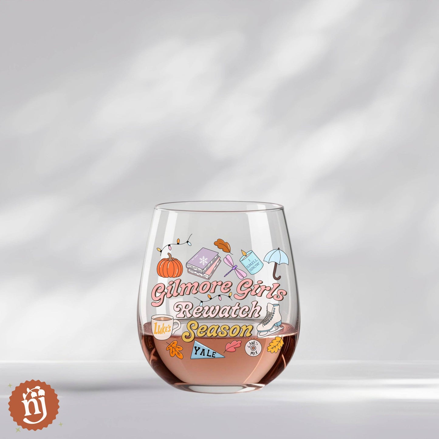 PREORDER - Gilmore Girls Rewatch Season Wine Glass