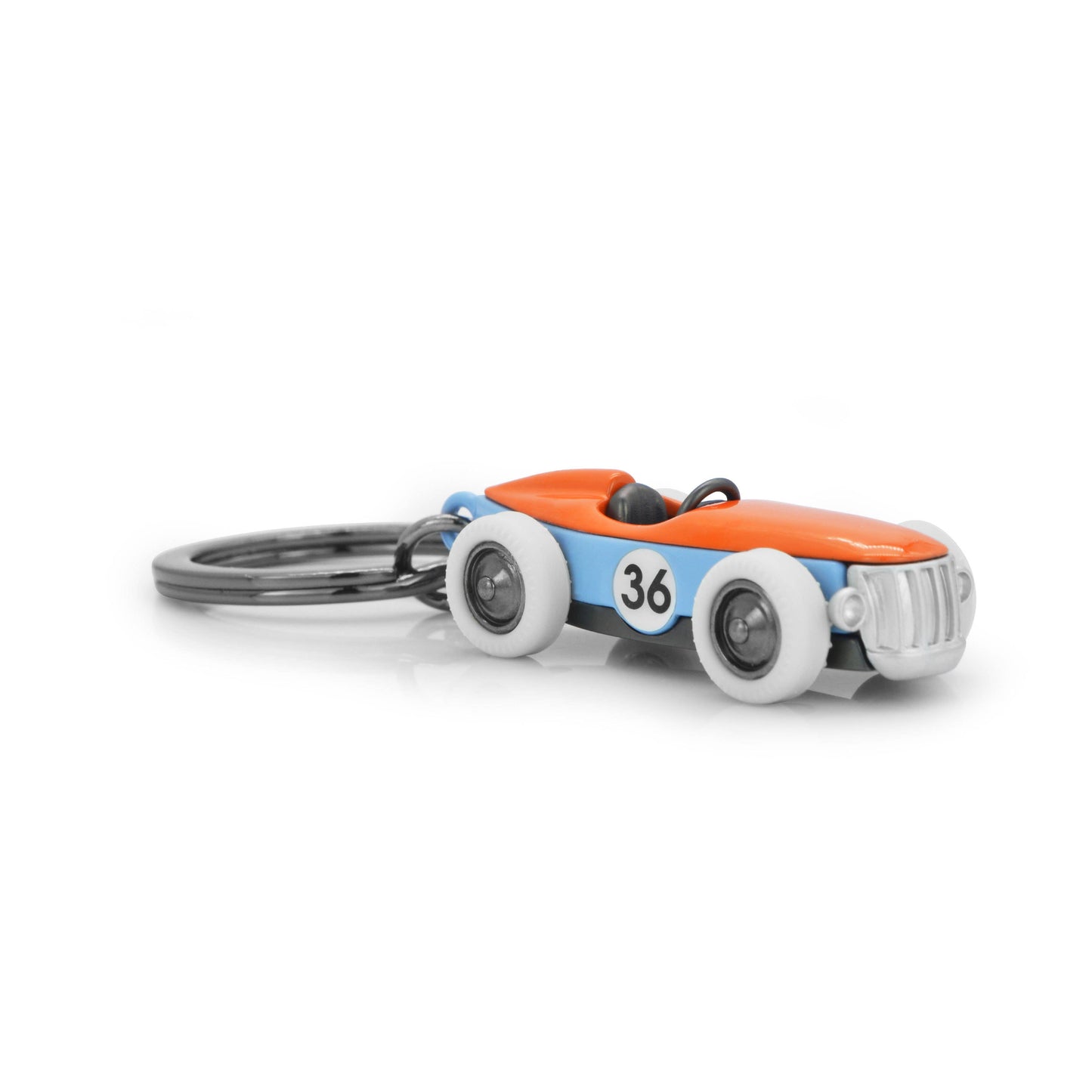 Metalmorphose Luxe Blue Vintage Racer Car Keyring