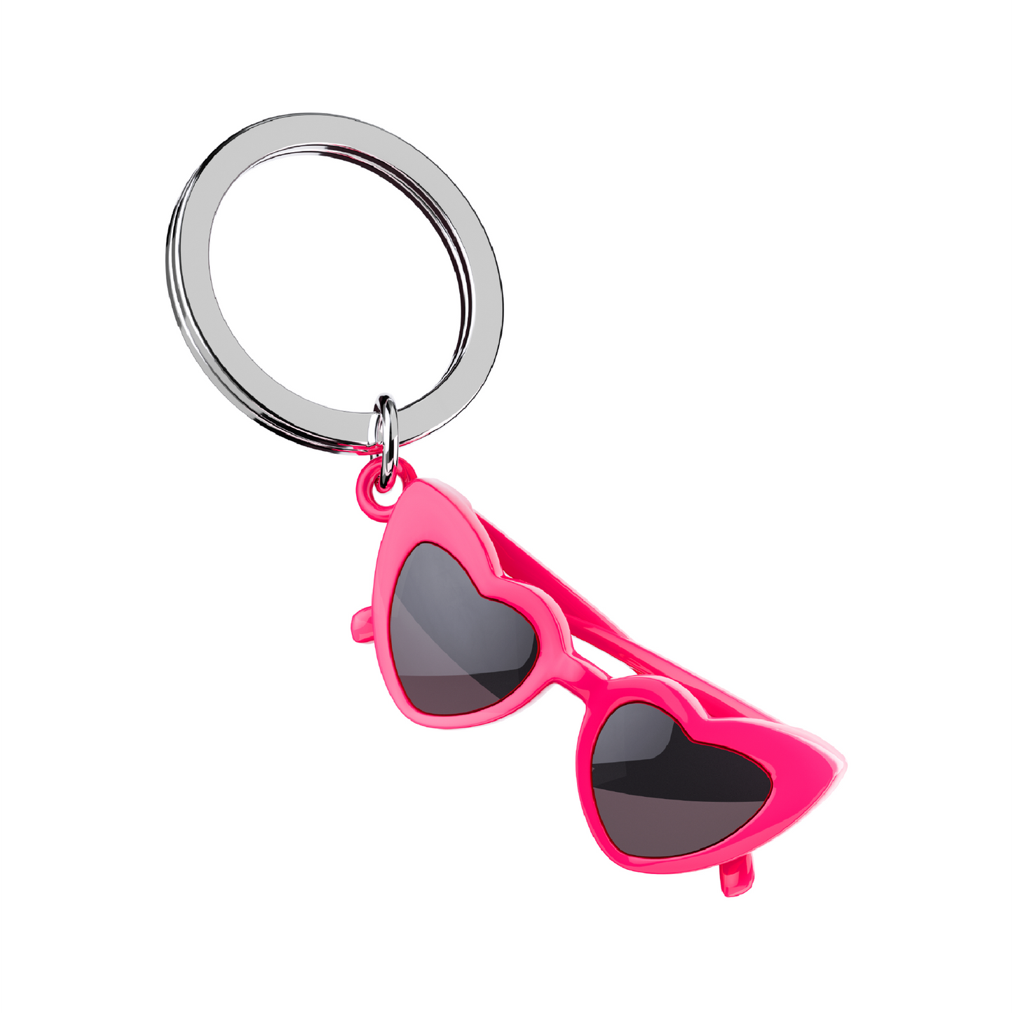 Metalmorphose Pink 'Iconic' Heart Shaped Glasses Keyring