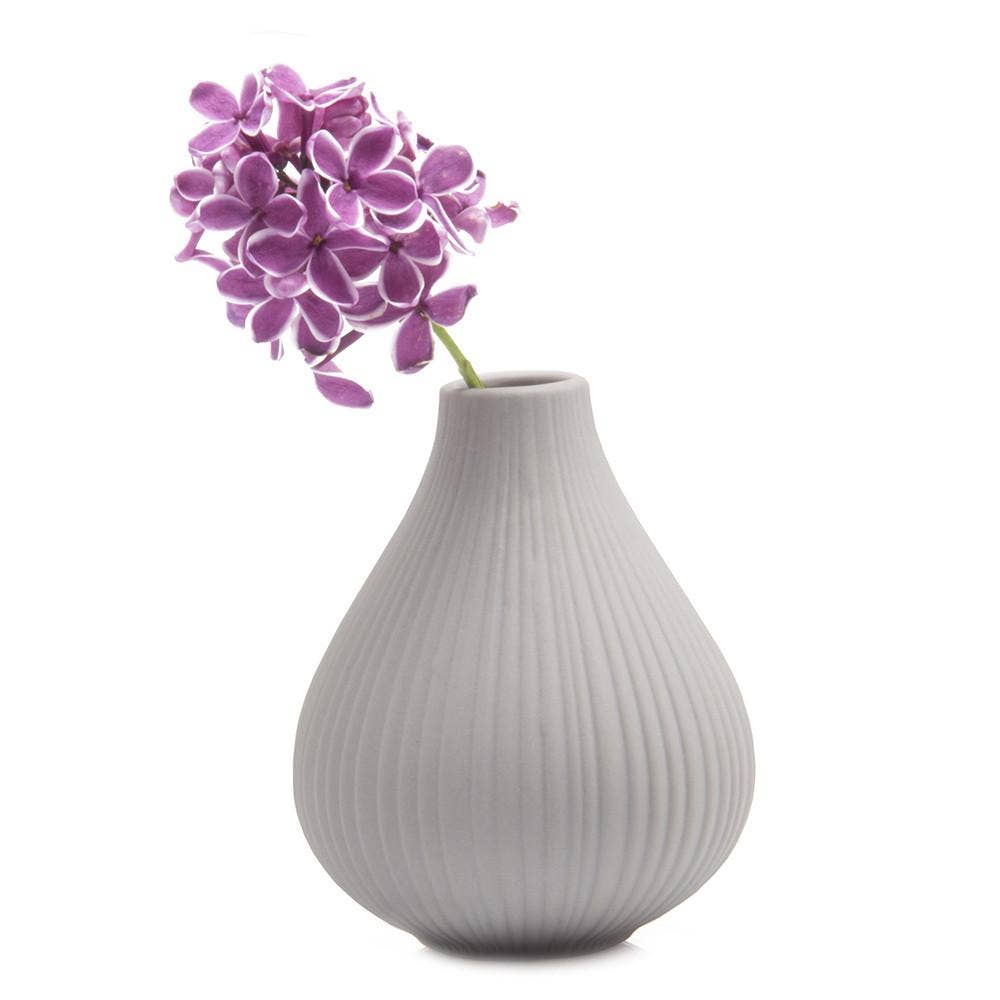 Frost - Matte Bisque Bud Flower Vase Glazed on Inside