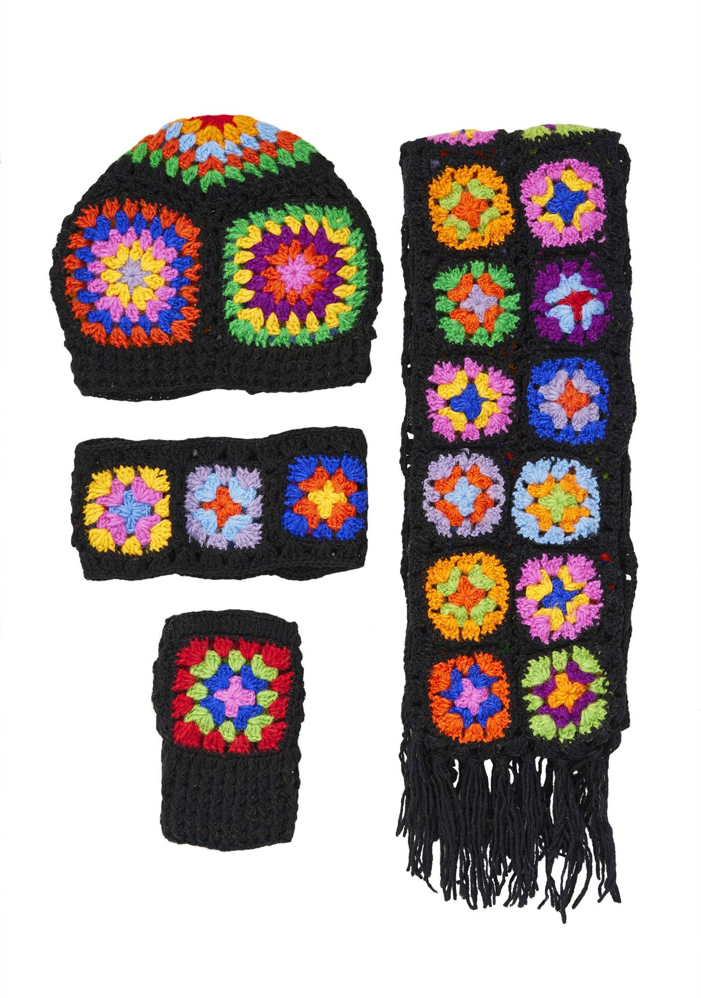 Crochet Rainbow Scarf