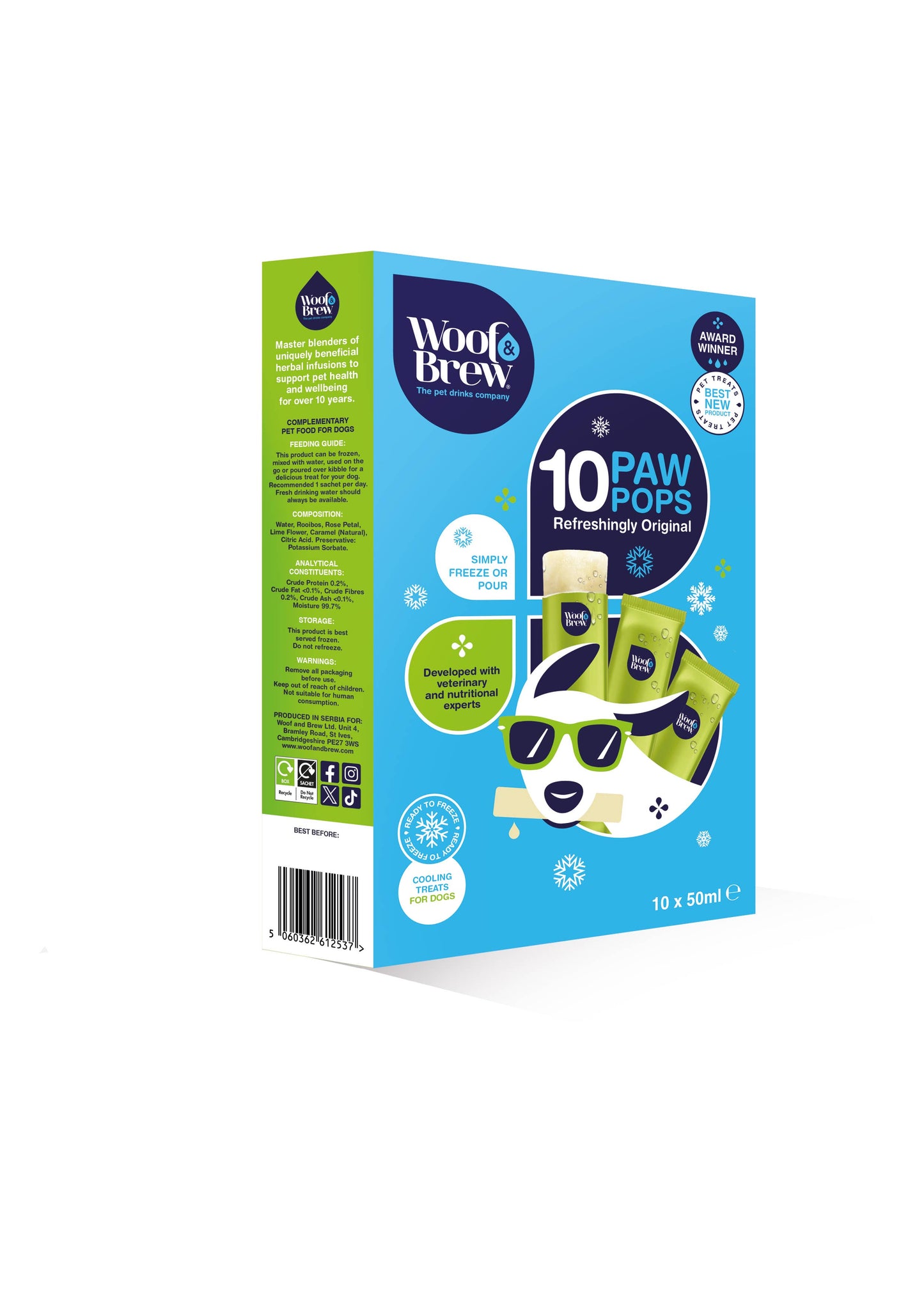 Woof&Brew Paw Pops for Dogs - Freeze Pops for Dogs