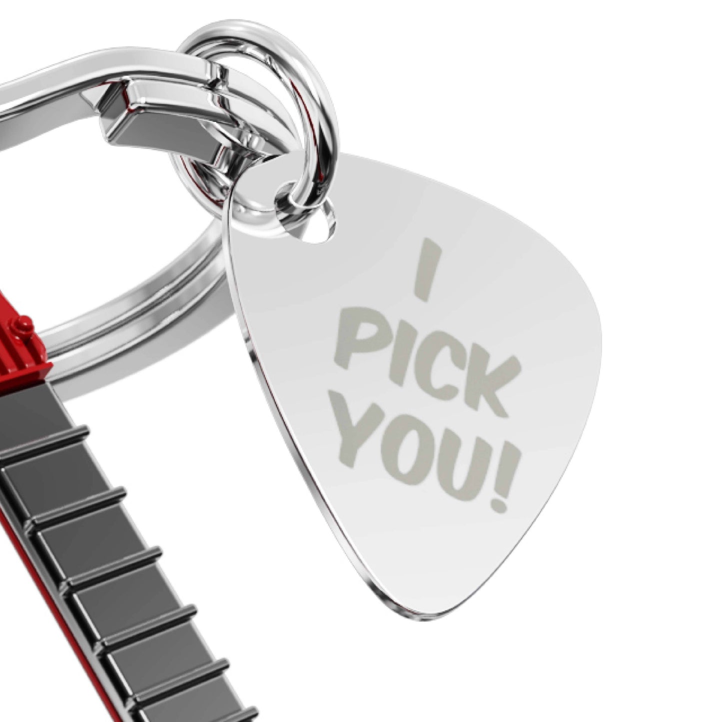 Metalmorphose Keyring Red Electric Guitar with Pick Keyring