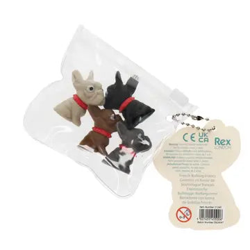 Set of 4 Dog Erasers