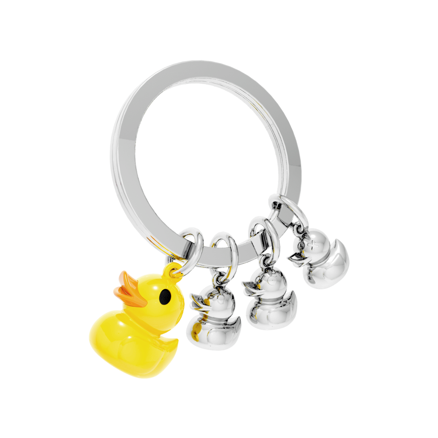 Metalmorphose Yellow Duck Family Keyring