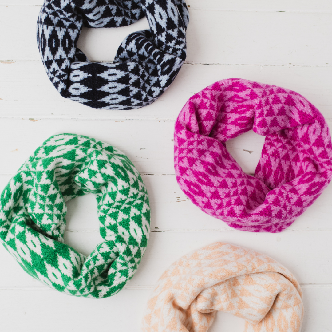 Mirror Lambswool Knitted Snood/ Cowl