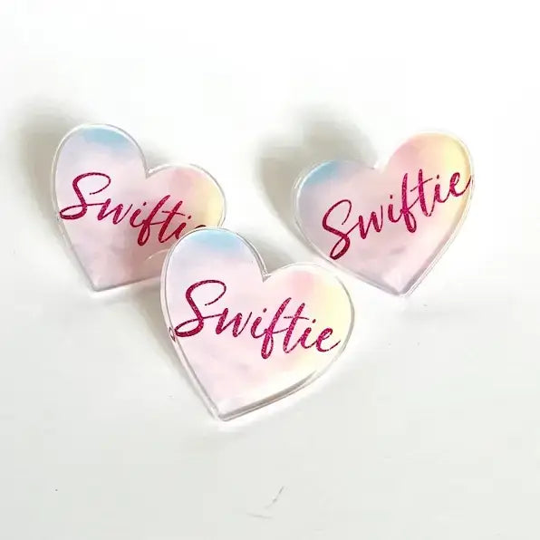 Swiftie Lover Heart Taylor Swift Acrylic Pin with Backing