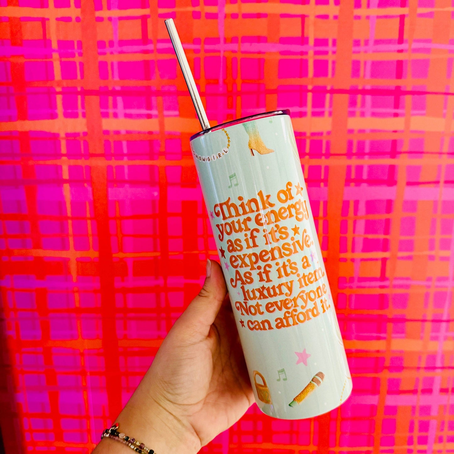 20 oz Skinny Tumbler, Your Energy Is Expensive ❤️🔥