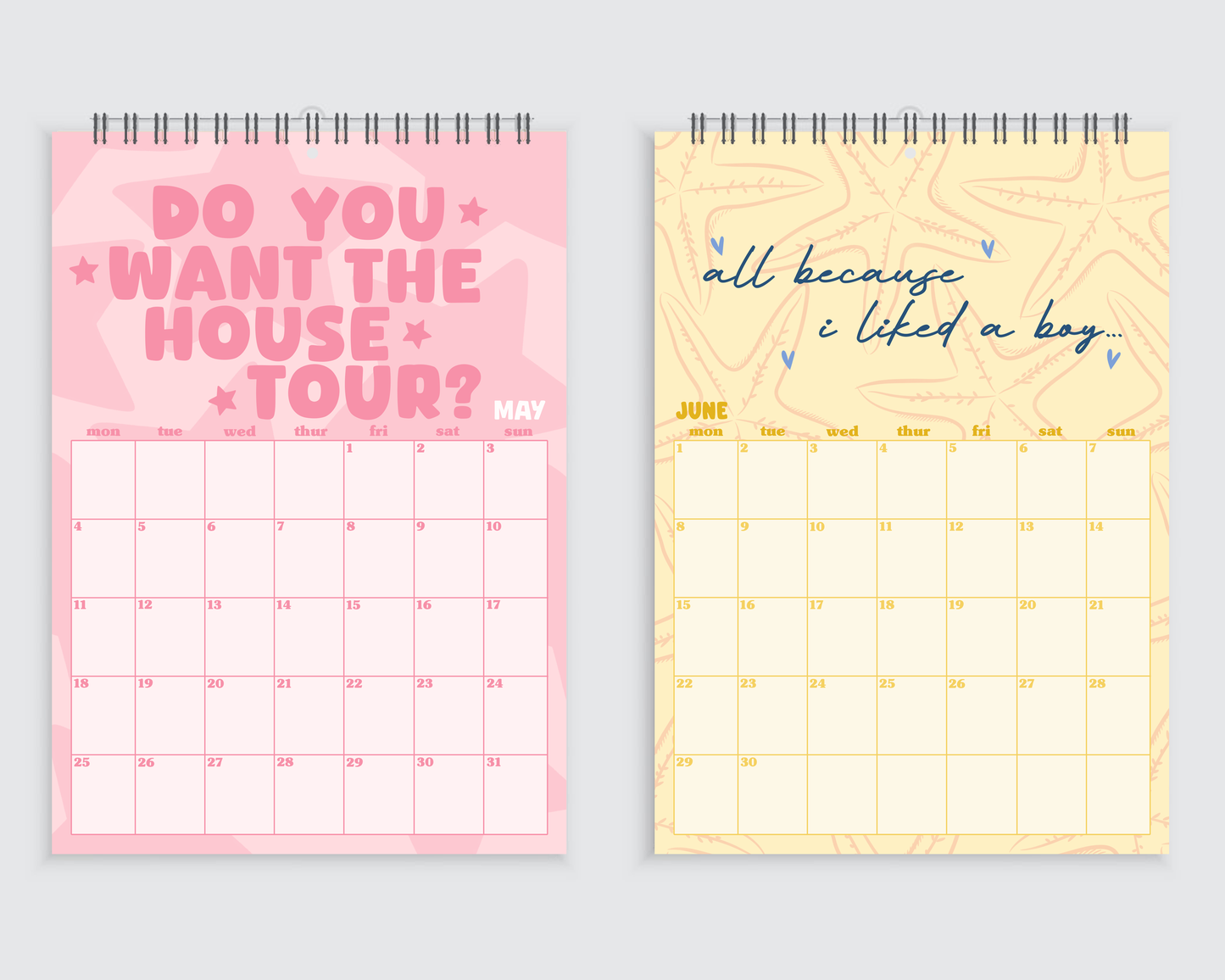 Sabrina Lyric Wall Calendar 2026 - A4