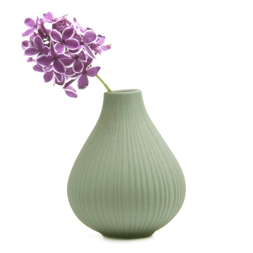 Frost - Matte Bisque Bud Flower Vase Glazed on Inside