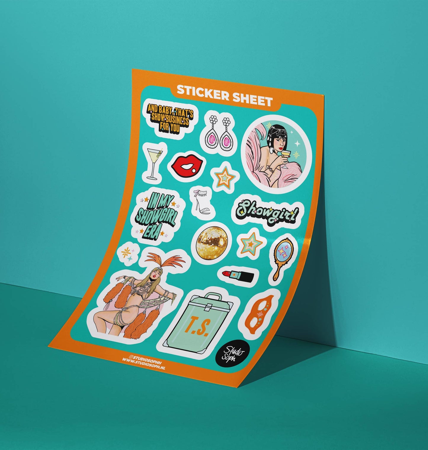 Life Of A Showgirl A5 Sticker Sheet