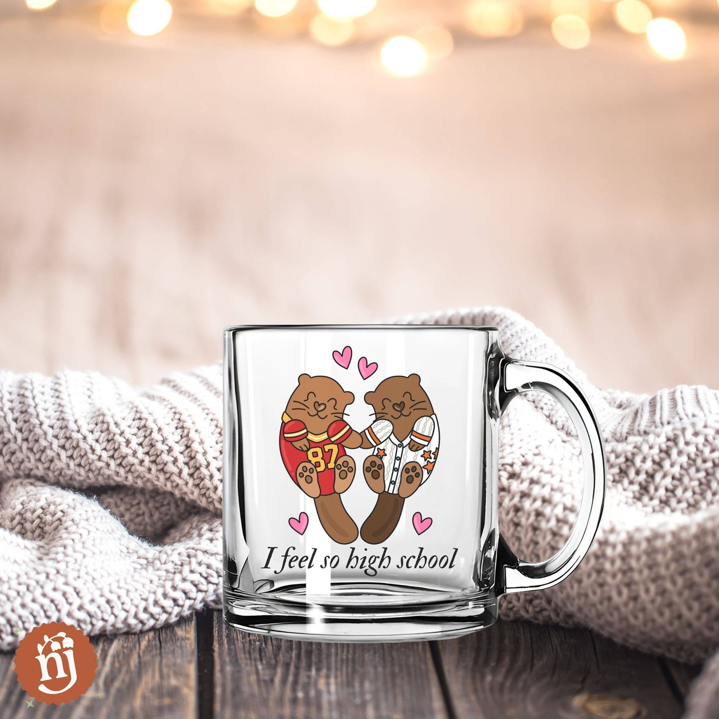 Travis & Taylor I Feel So High School Glass Mug