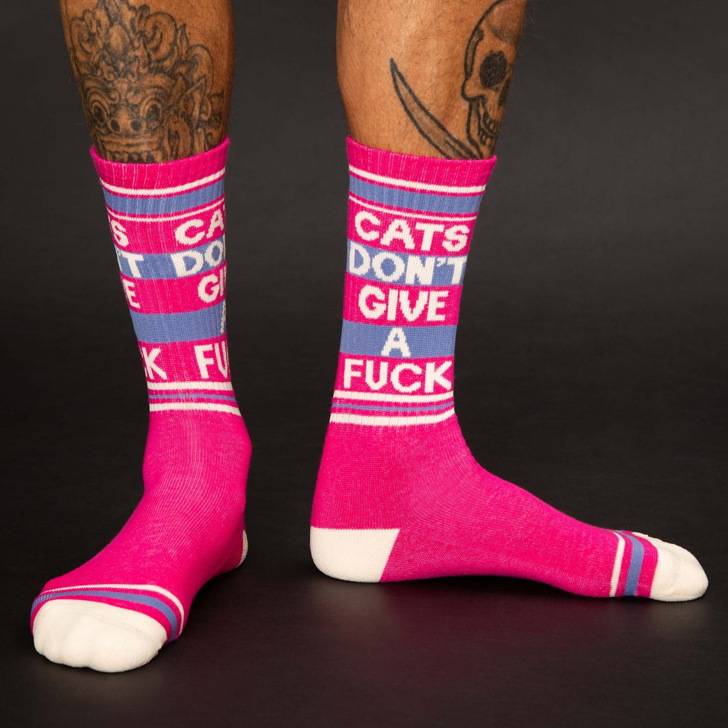 Cats Don't Give A Fuck - Gym Crew Socks