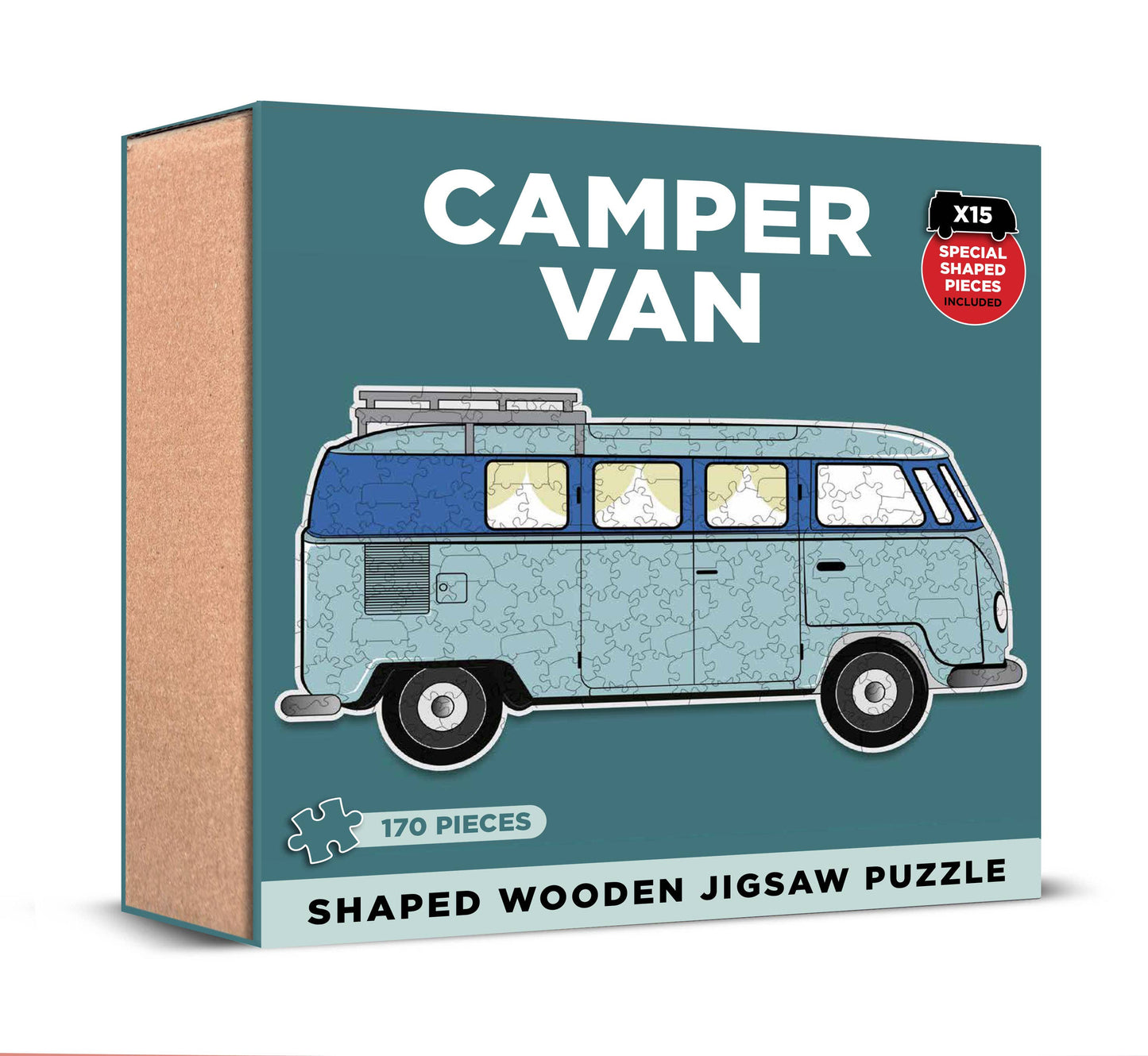 Camper Van Shaped Wooden Jigsaw Puzzle
