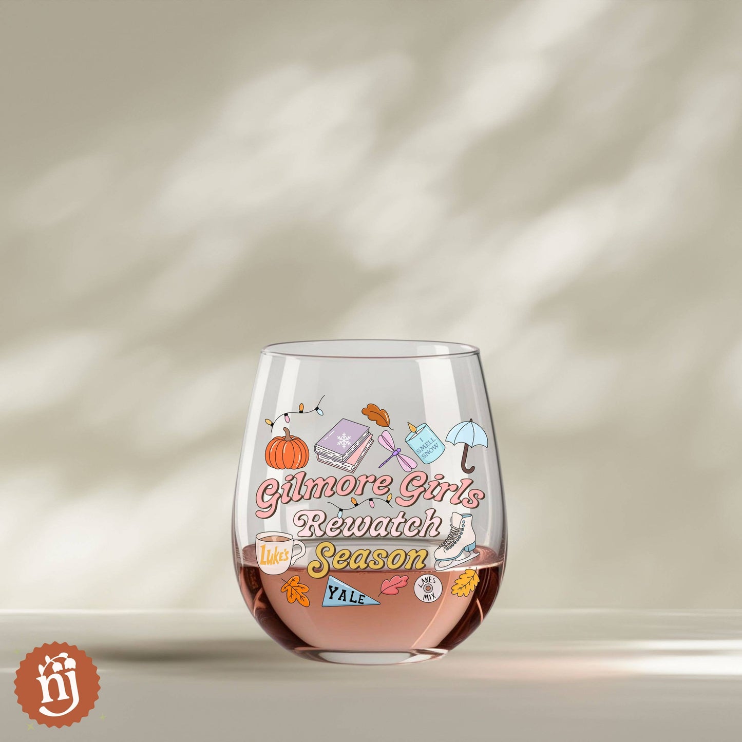 PREORDER - Gilmore Girls Rewatch Season Wine Glass