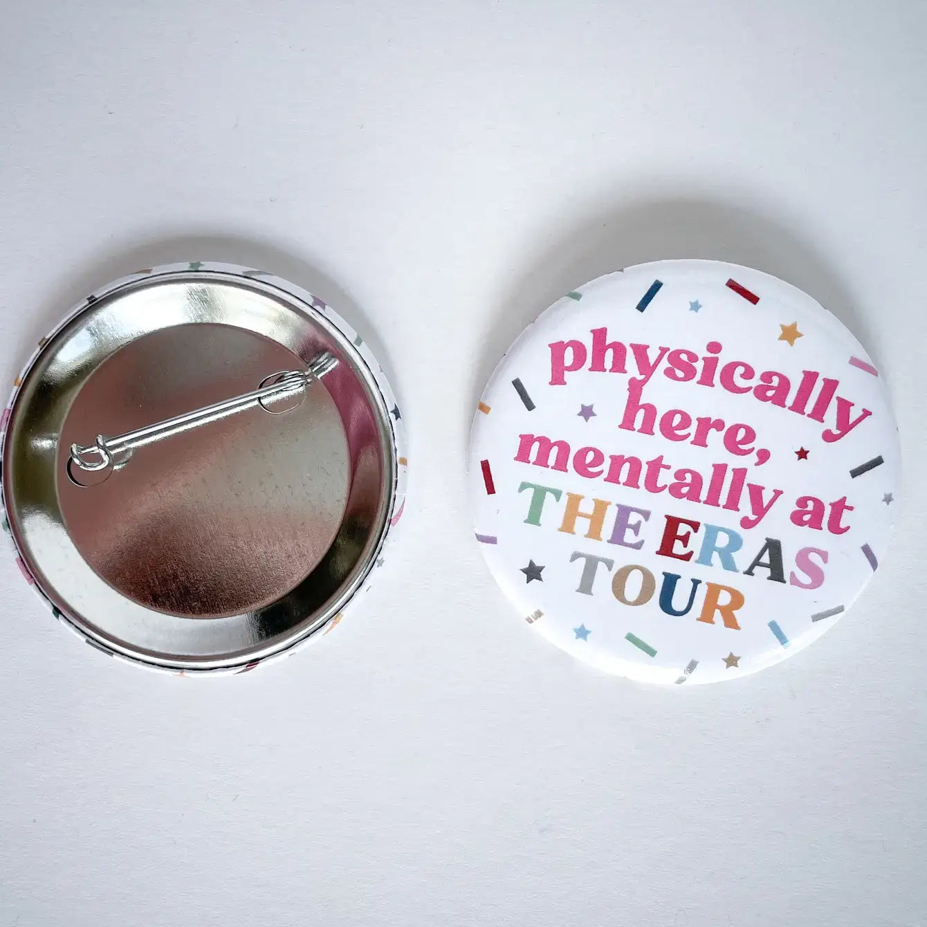 Mentally Eras Tour Taylor Swift Round Button with Backing