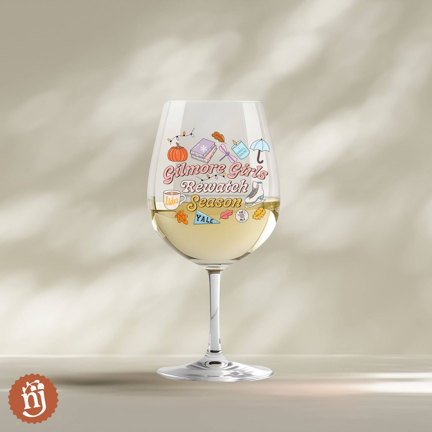 PREORDER - Gilmore Girls Rewatch Season Wine Glass