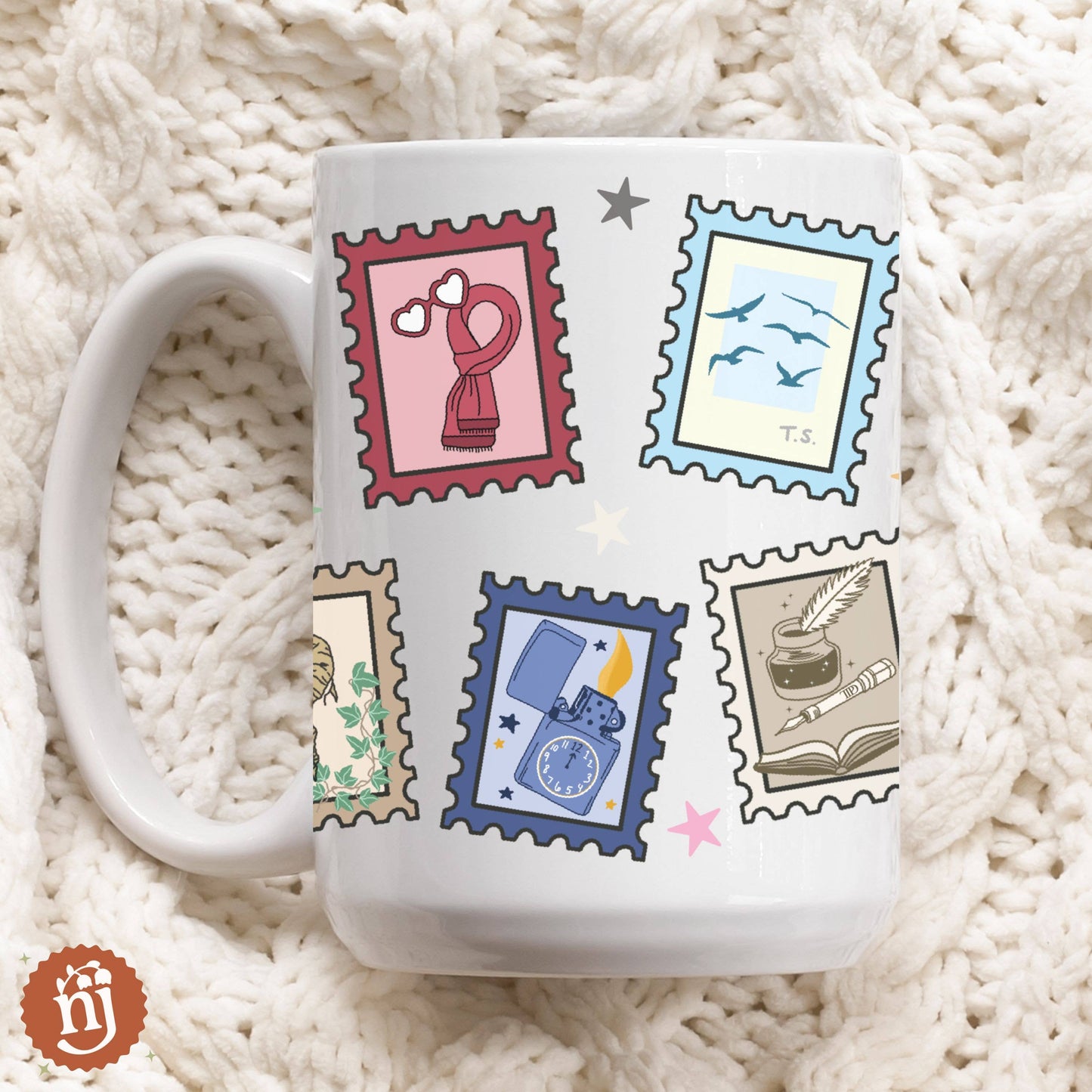Taylor Swift Inspired Eras Stamps Ceramic Mug, 15oz