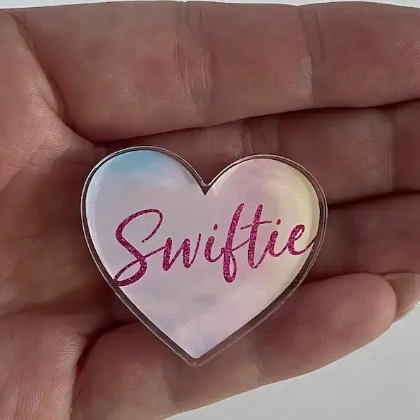 Swiftie Lover Heart Taylor Swift Acrylic Pin with Backing