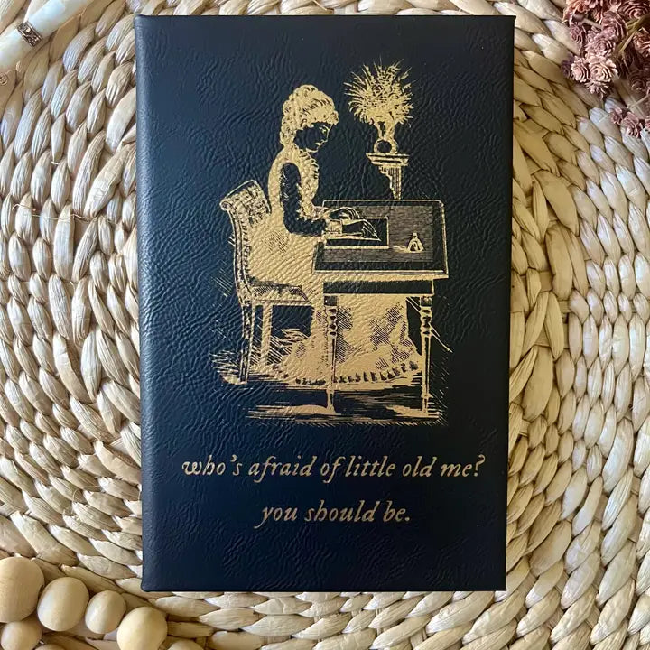 Vintage Cry Quote Taylor Swift Inspired Leatherette Journal Black With Gold Text