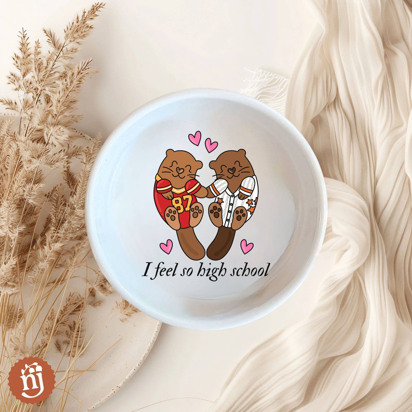 Travis & Taylor I Feel So High School Trinket Dish - White