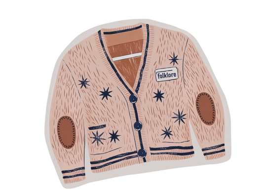 Large Folklore Cardigan Sticker