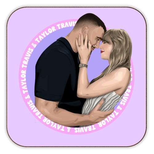 Cork Coaster 'Taylor and Travis' Engagement