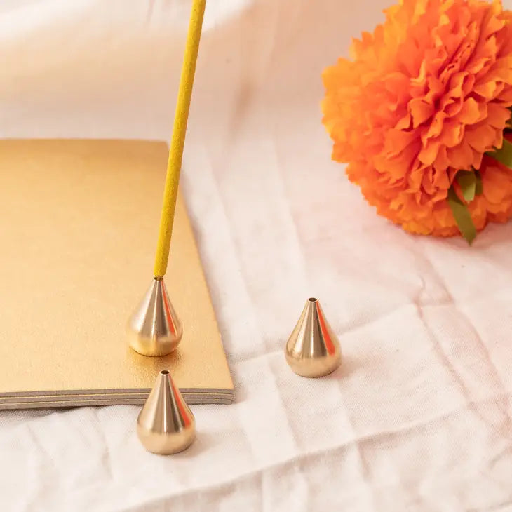 Brass Teardrop Incense Holder