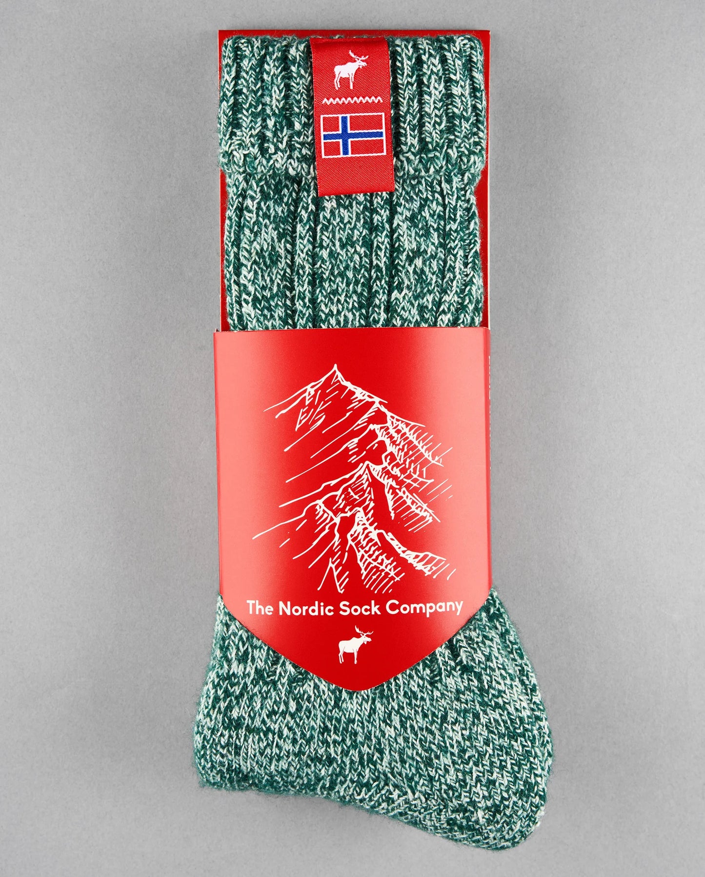Norwegian Fjord Socks - Pine Green