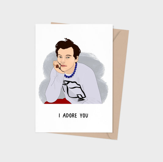 Harry Styles I Adore You Card