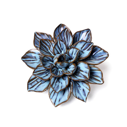 Japan Ceramic Flower Blue Aster