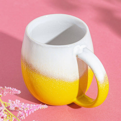 Dip Glazed Ombre Yellow Mug