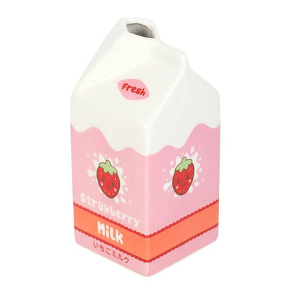 Strawberry Milk Carton Flower Vase