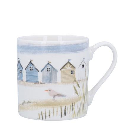 Gisela Graham Bone China Mug Beach Huts