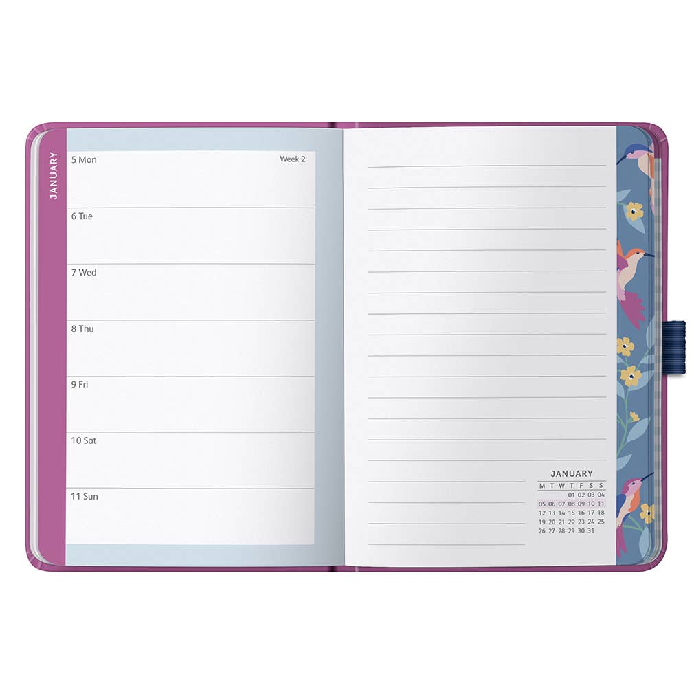 2026 A6 Diary, Weekly Planner, To Do Lists & Notes | Fuchsia