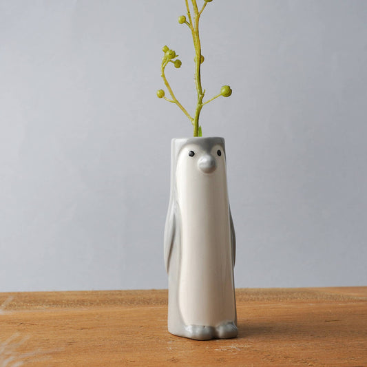 Send With Love Penguin Bud Vase In Gift Box