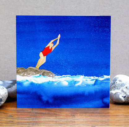 'Seize the Day!' (swimming/diving card)