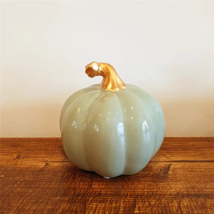 Ceramic Pumpkin 11cm - Green