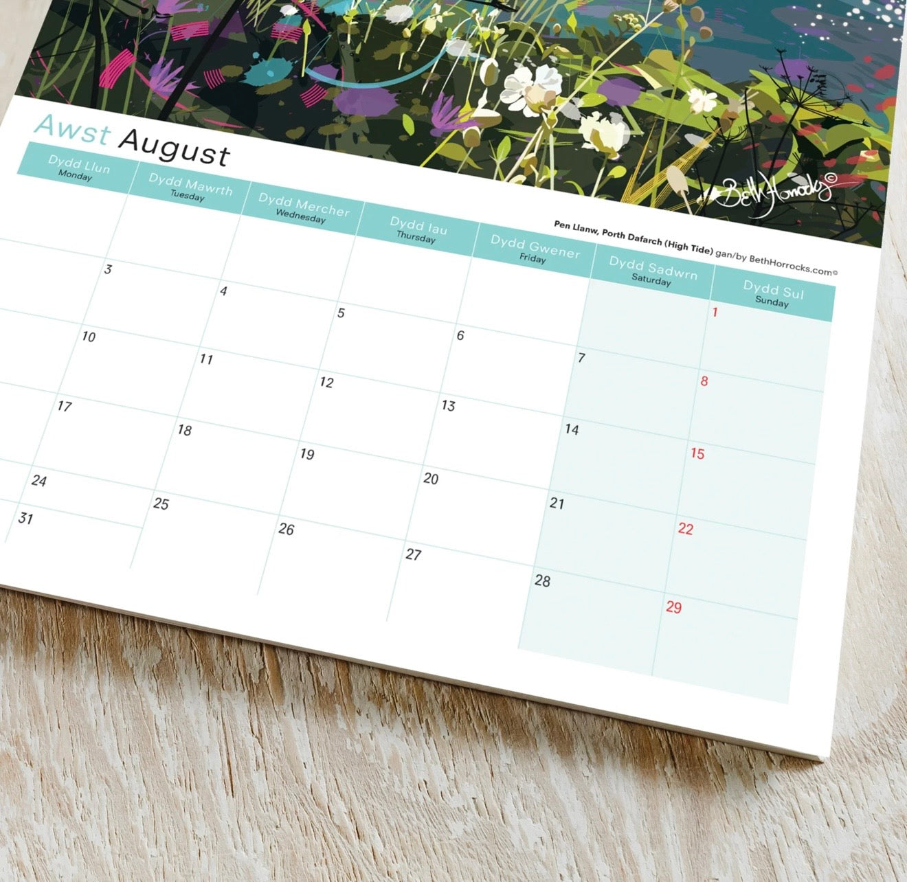Beth Horrocks 2027 North Wales Calendar