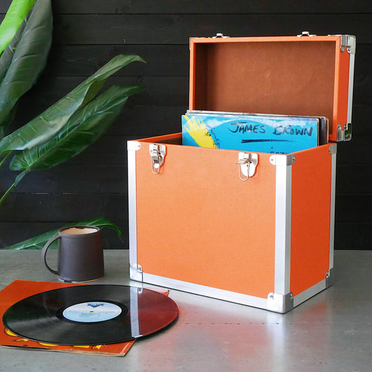 Vinyl Record Storage Case - Orange