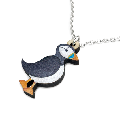 Puffin Necklace - Wooden Pendant