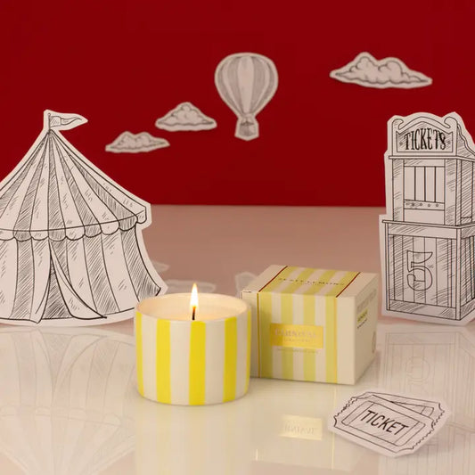 Carnival: Fortune Teller Yellow Votive Candle - Amber & Bergamot