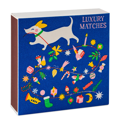 Archivist Gallery Festive Dog - Square - Christmas Safety Matches🎄