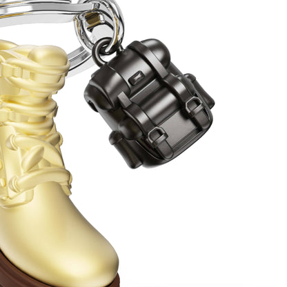 Metalmorphose Hiking Boot With Backpack Keyring