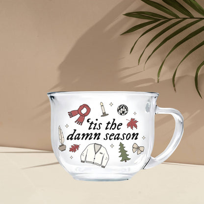 Taylor Inspired Tis The Season Teacup Glass Mug